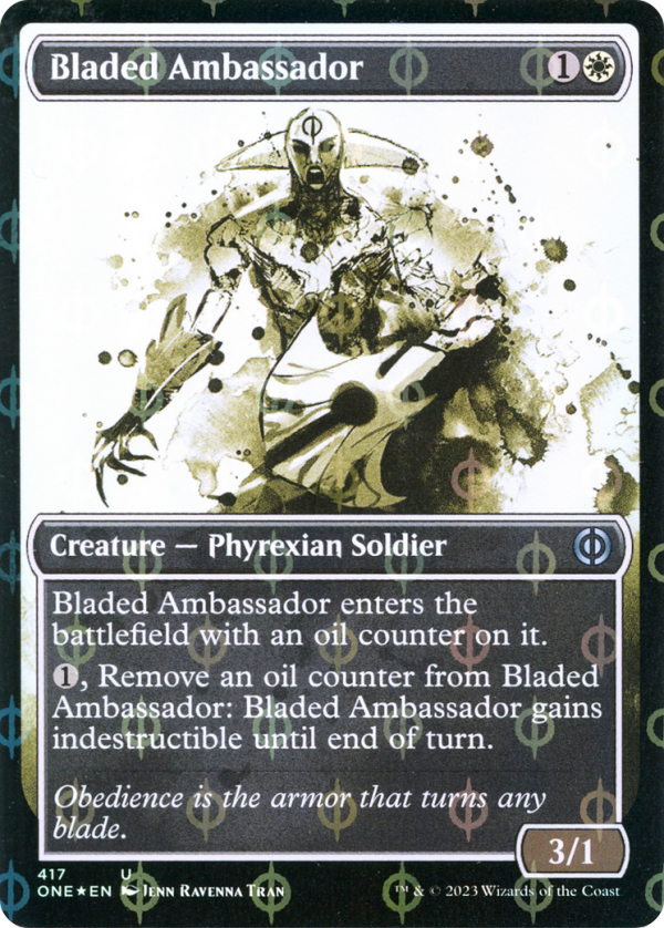 Bladed Ambassador (Showcase Ichor Step-and-Compleat Foil) [Phyrexia: All Will Be One] Online Sale