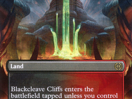 Blackcleave Cliffs (Borderless Alternate Art) [Phyrexia: All Will Be One] For Sale