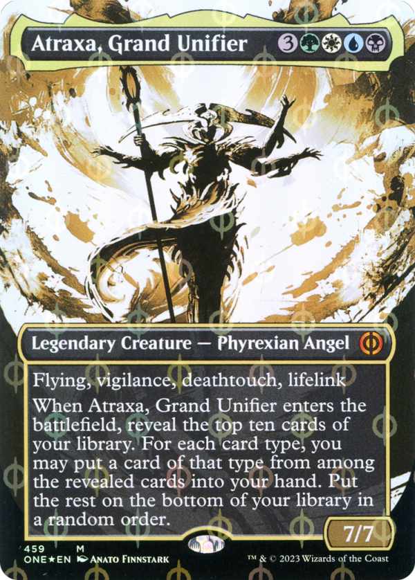 Atraxa, Grand Unifier (Borderless Ichor Step-and-Compleat Foil) [Phyrexia: All Will Be One] Discount