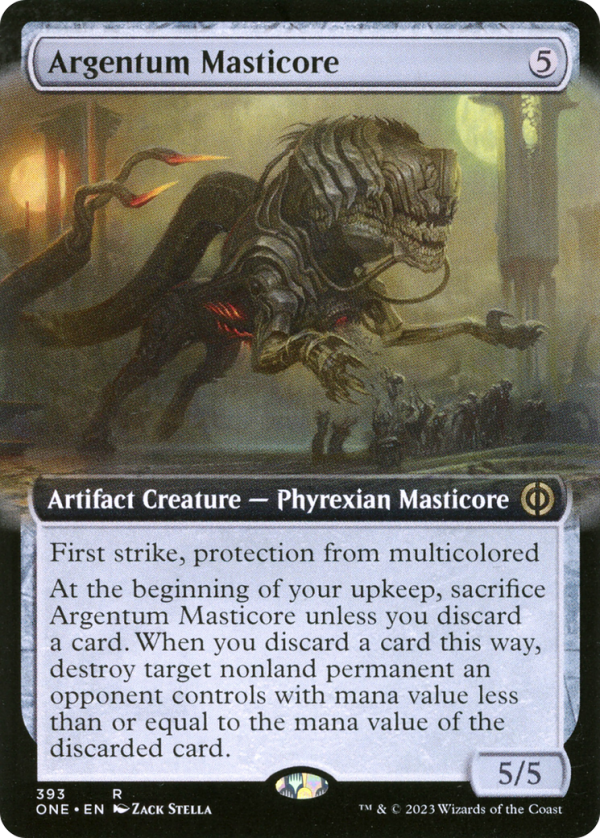 Argentum Masticore (Extended Art) [Phyrexia: All Will Be One] Online Hot Sale