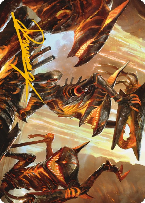 Gleeful Demolition Art Card (Gold-Stamped Signature) [Phyrexia: All Will Be One Art Series] For Cheap