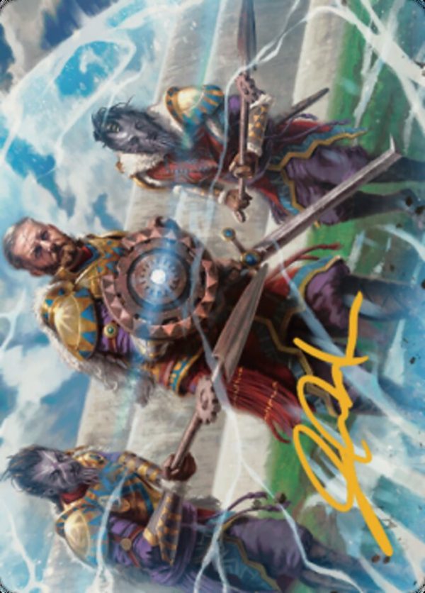 Argivian Phalanx Art Card (Gold-Stamped Signature) [Dominaria United Art Series] For Sale